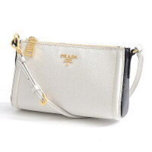 Prada shoulder accessory pouch white black